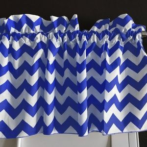 1" Chevron Print Poly Cotton Decorative Valance